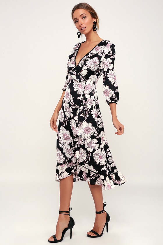 lulus floral midi dress