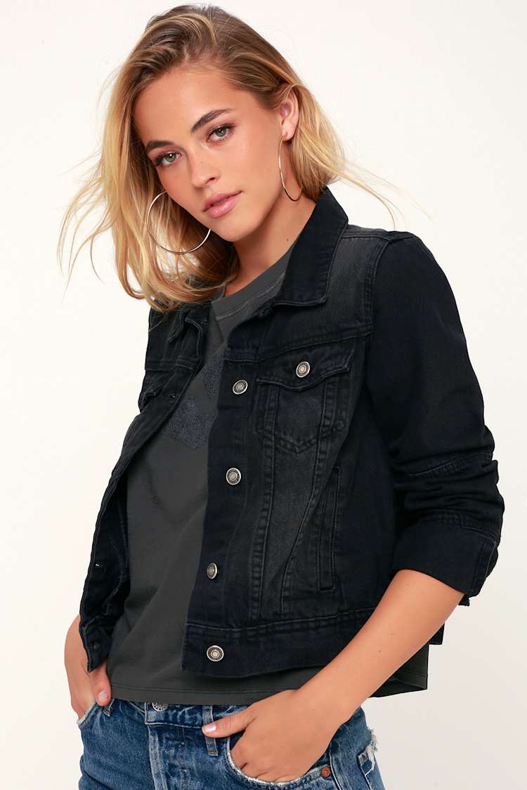 The Chic Black Denim Jacket