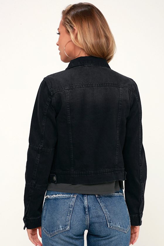 Rumors Washed Black Denim Jacket 2