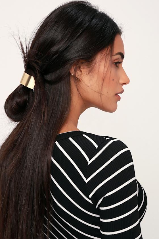 Cool Gold Hair Clip Gold Ponytail Hair Clip Ponytail Clip Lulus