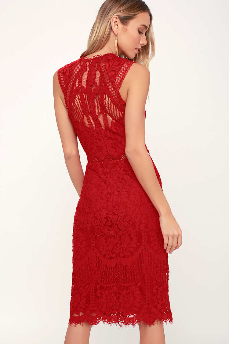 strapless open back dress Macade Golf | Women's Amanda Performance Dress - Ruby Red | Size: XL | Red