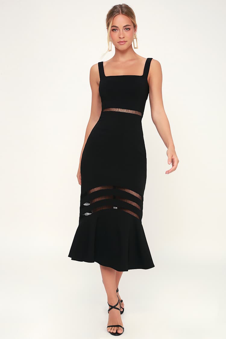 sangria black lace dress Signature by Sangria Black and Cream Lace