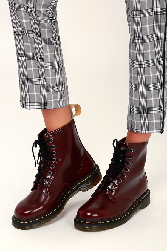 dr martens 1460 cherry red vegan