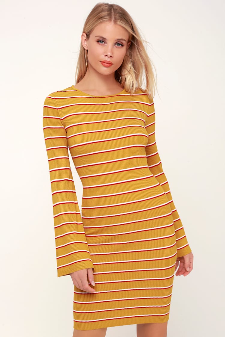 black stretch bodycon dress Long Sleeve Bodycon Dress – YELLOW SUB TRADING main image 1