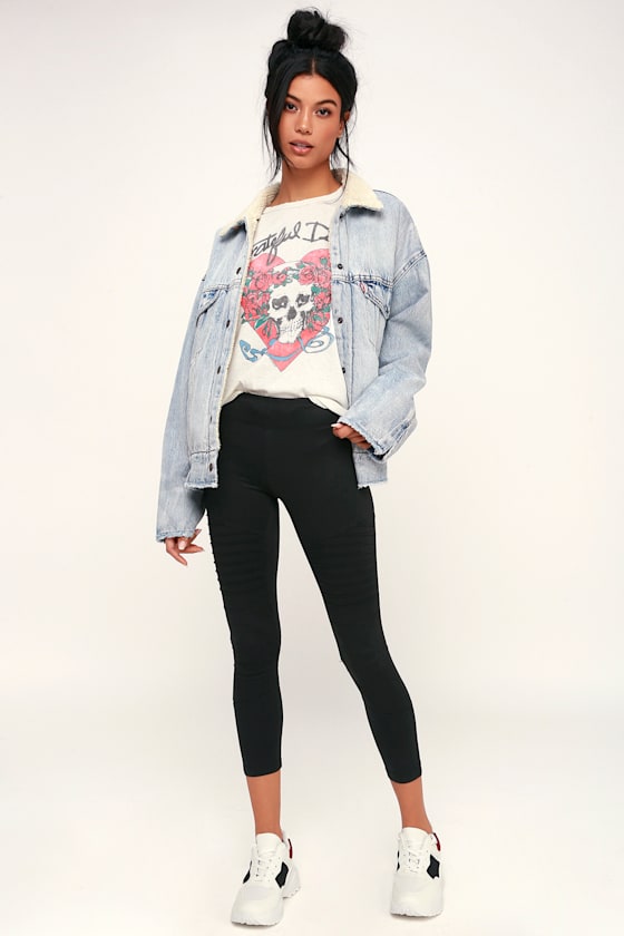 Lucy Black Moto Leggings 2
