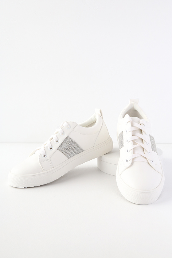 vegan leather white sneakers