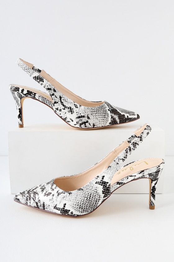 snake slingback