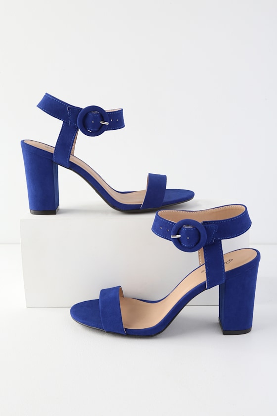 Marni Midnight Blue Suede High Heel Sandals 1