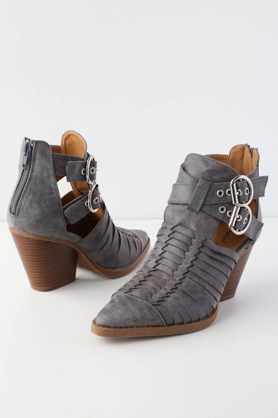 how to style grey booties