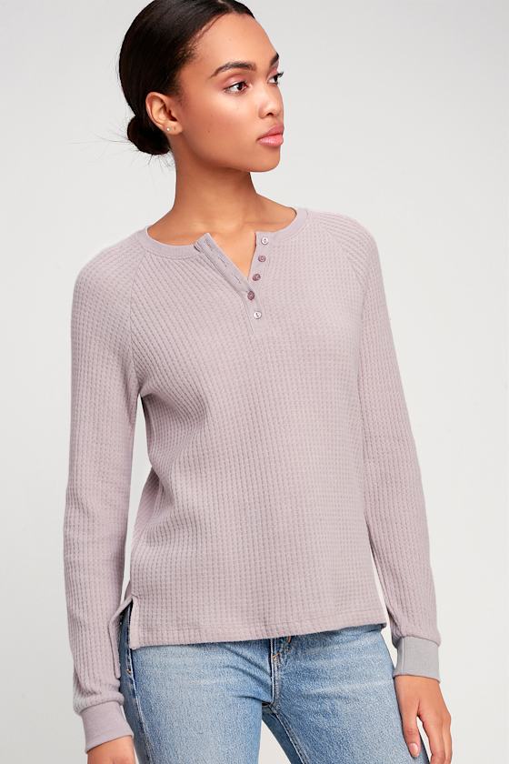 Sunset Waffle Thermal Top
