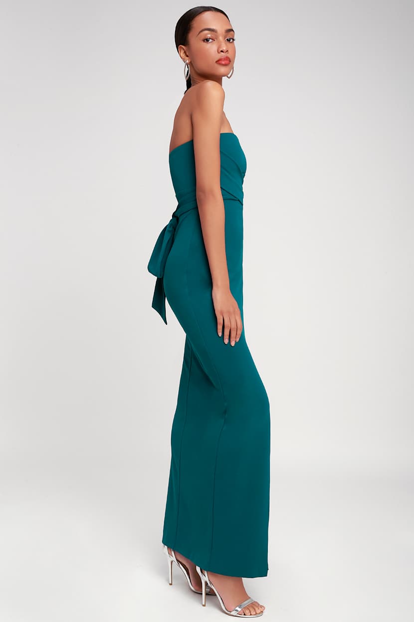 chinese dress ladies Shona Joy - Lani Strapless Draped Maxi Dress