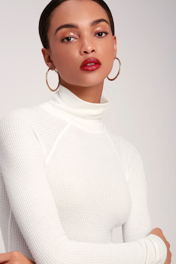All You Want Ivory Thermal Turtleneck Bodysuit 2