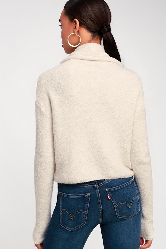 Stormy Cream Cowl Neck Sweater Top 5