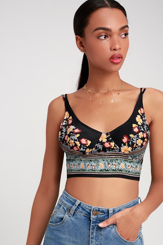 Day to Night Black Floral Print Brami 2