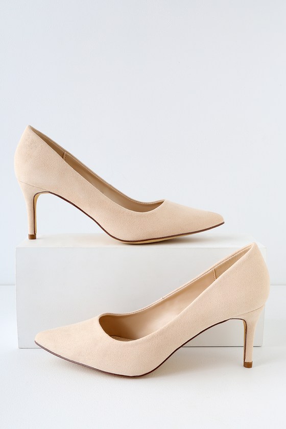 Cassidy Nude Suede Pumps