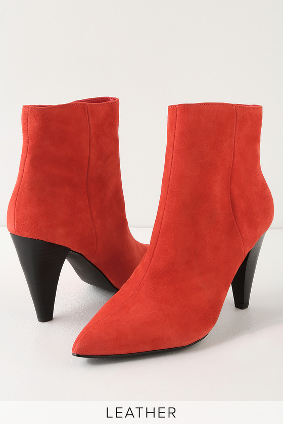 Lulus X Matisse Henry - Genuine Suede Boots - Red Booties