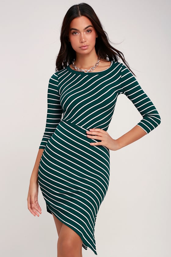Fore Stripe Green Dress main image 1