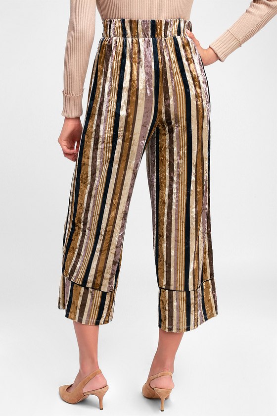 cropped velvet trousers