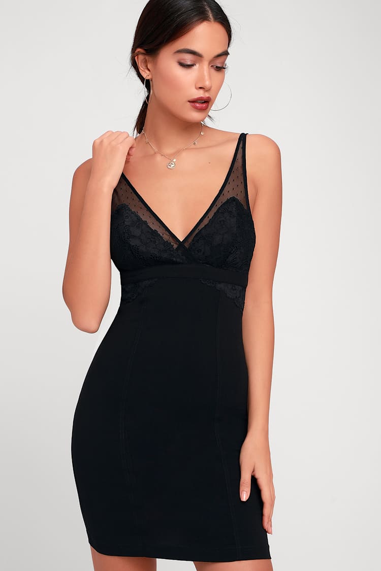 free people bodycon slip dress Free People Dylan Black Wrap Bodycon Mini Slip Dress  Shop Hearts