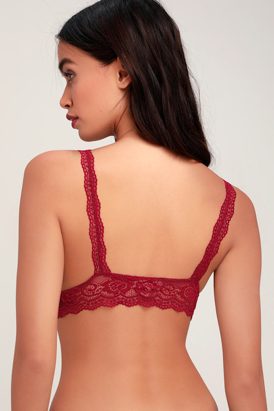 wine colored bralette