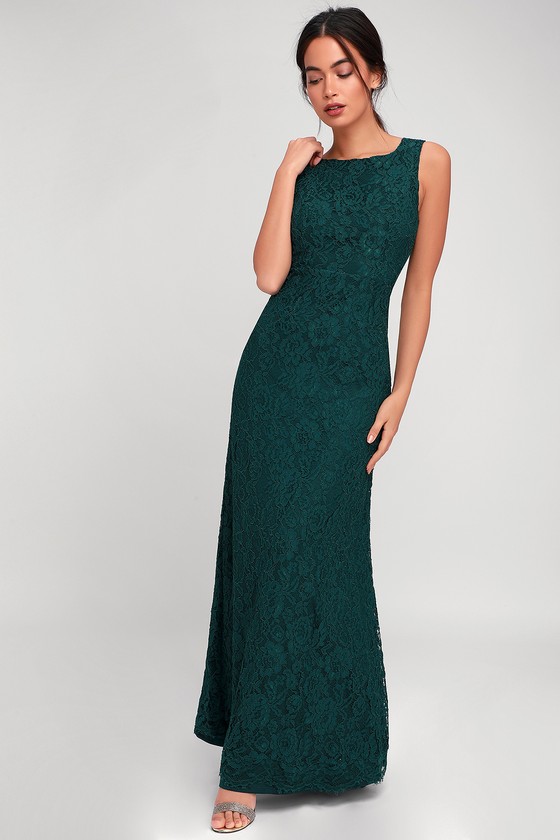 air of romance forest green maxi dress
