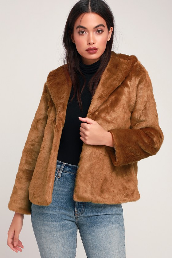 Amuse Society Fur Ever Mine - Brown Coat - Faux Fur Coat - Lulus