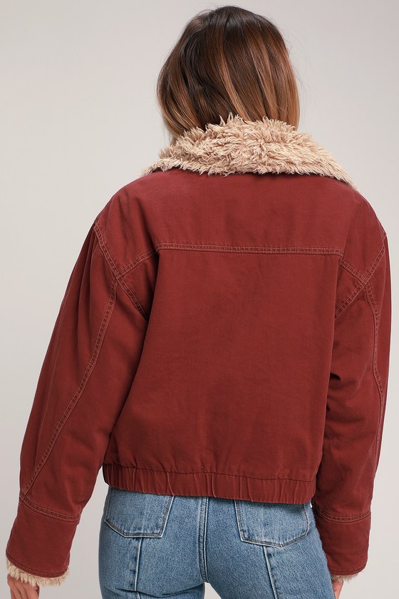 free people owens sherpa denim jacket