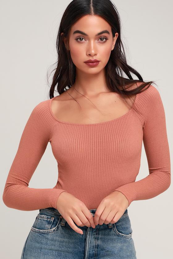 Project Social T Crop Top - Ribbed Crop Top - Rose Sleeve Top - Lulus