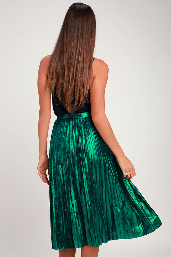 Zazu midi skirt deals forest green