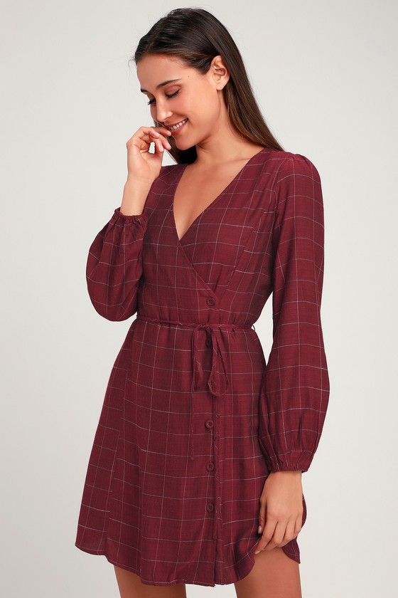 button up wrap dress