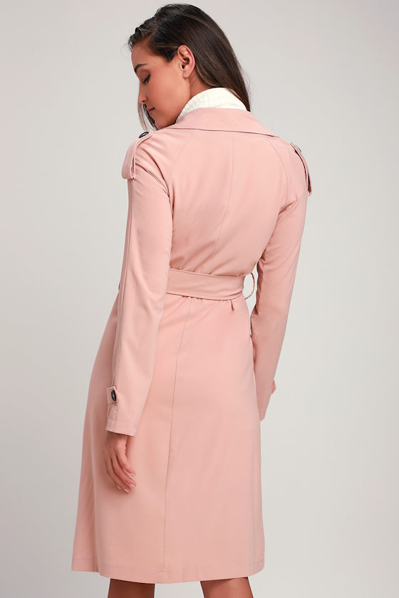 Take a Walk Blush Pink Trench Coat 5