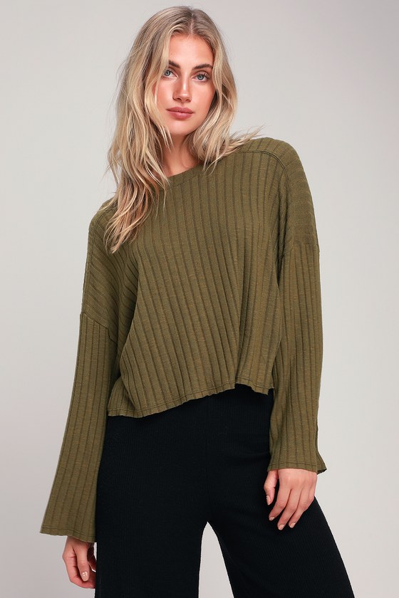 Cute Sweater Top - Olive Green Top - Dolman Sleeve Top - Pink Top - Lulus