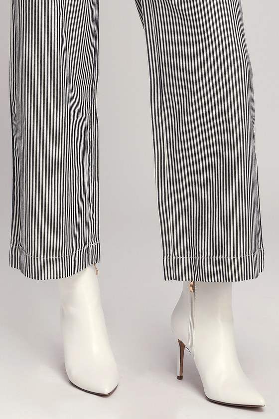 white ankle booties