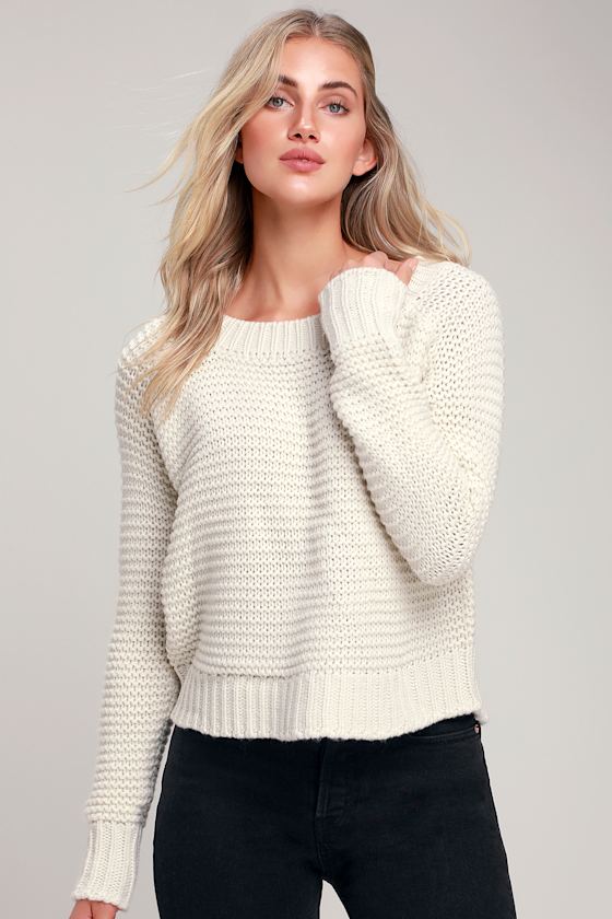 RD Style Sweater Ivory Sweater Chunky Knit Sweater Lulus