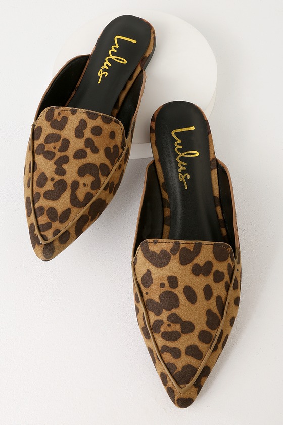 Joelle Leopard Suede Loafer Slides