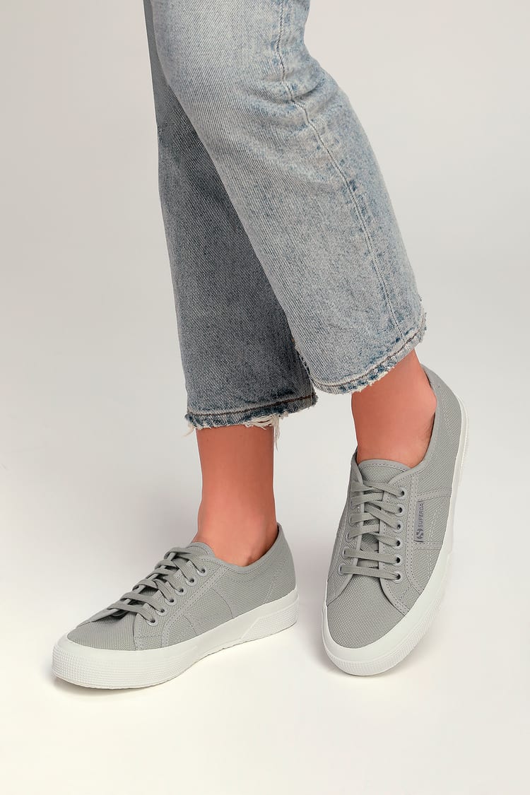 Superga 2750 COTU - Light Grey Sneakers - Cool Grey Sneakers - Lulus