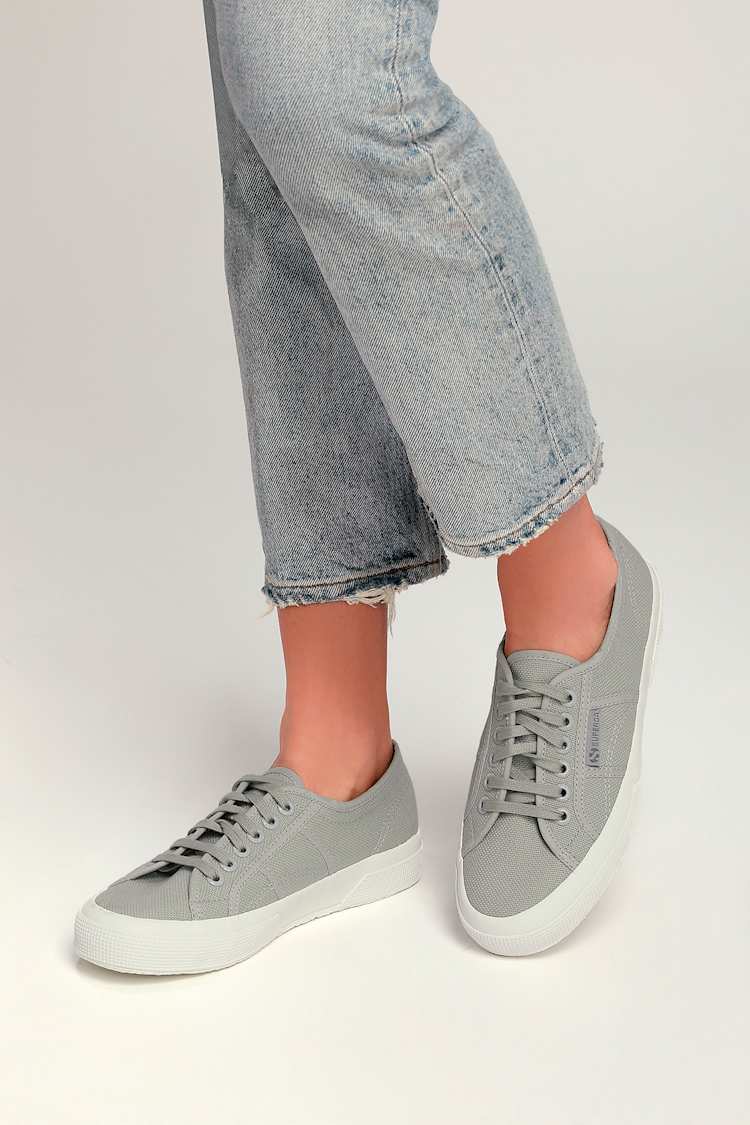Superga 2750 COTU - Light Grey Sneakers - Cool Grey Sneakers - Lulus