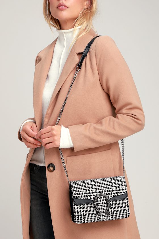 Tilden Black Houndstooth Mini Purse