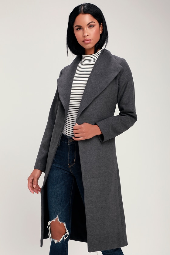 Offside Charcoal Grey Midi Coat