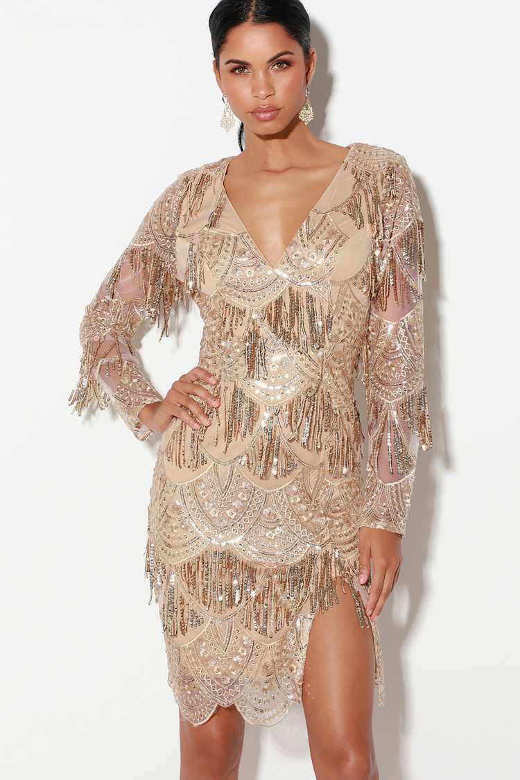 gold sparkly midi dress Gigii's AURA GOLD SEQUIN MIDI DRESS