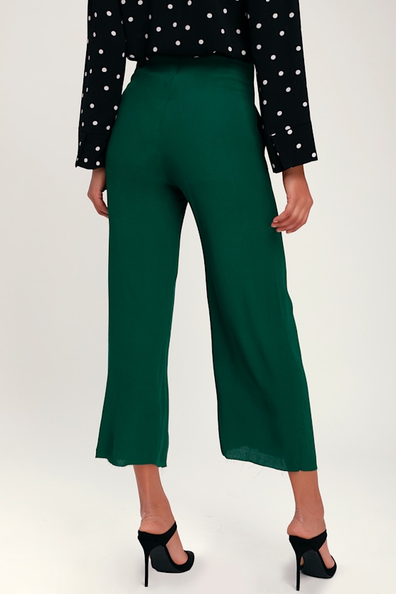 Begonia Forest Green Culotte Pants 2