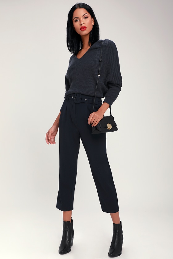 trouser navy blue