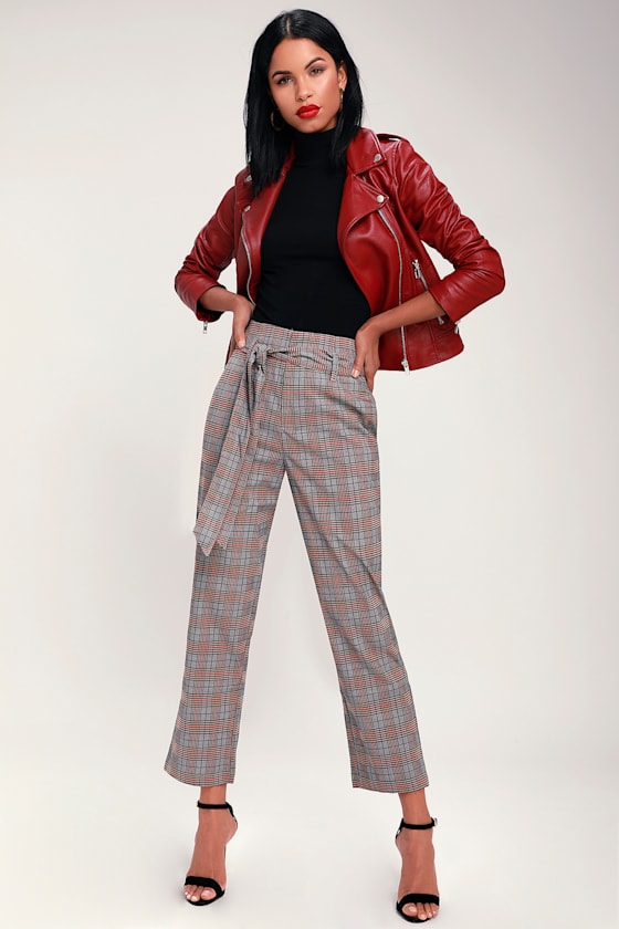 light blue plaid pants