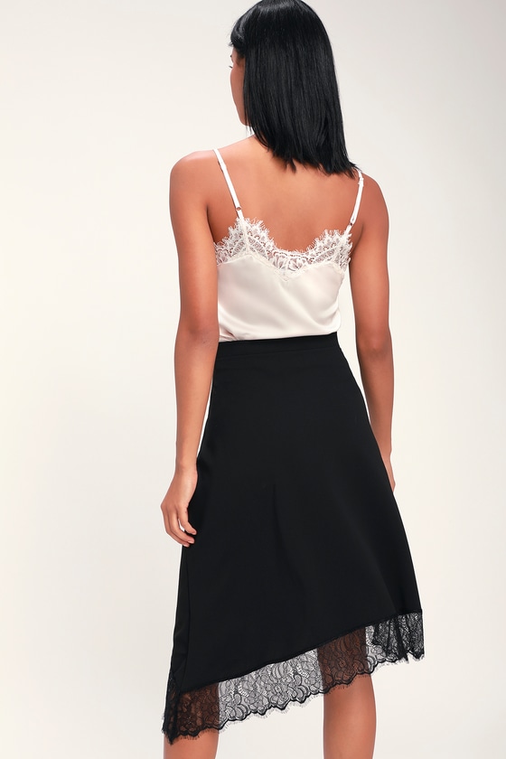 Chic Black Skirt - Black Lace Skirt - Black Lace Midi Skirt