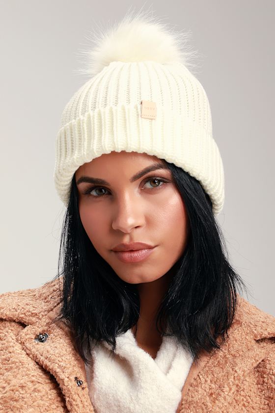 Obey Humboldt - Ivory Beanie - Pom Pom 