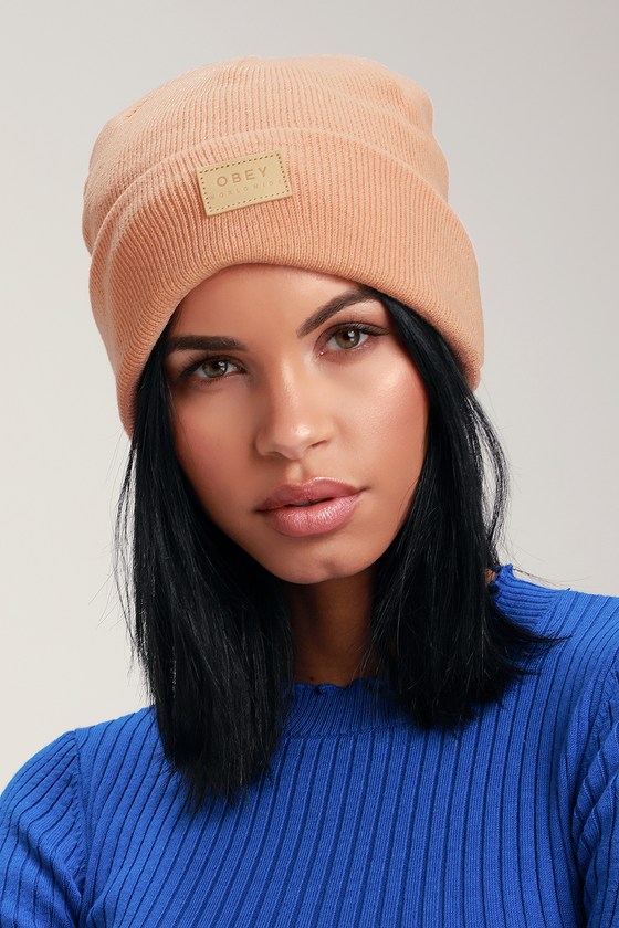 Obey Briean Beanie - Blush Pink Beanie - Knit Beanie - Lulus