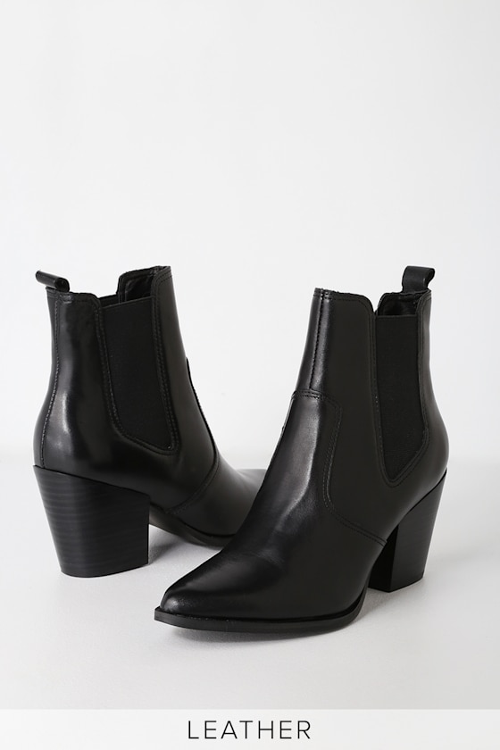 Patricia Black Leather Chelsea Boot 5