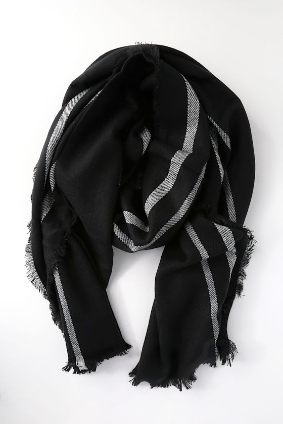black stripe scarf