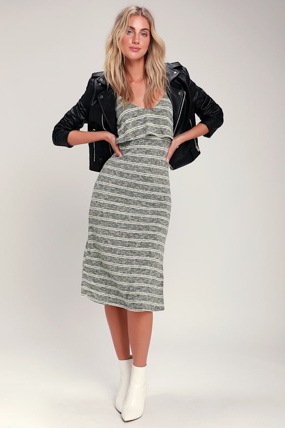 Olive Green Multi Printed Strappy Dress main image 0