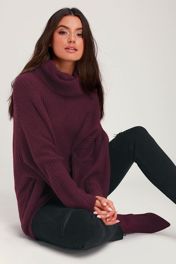 plum sweater